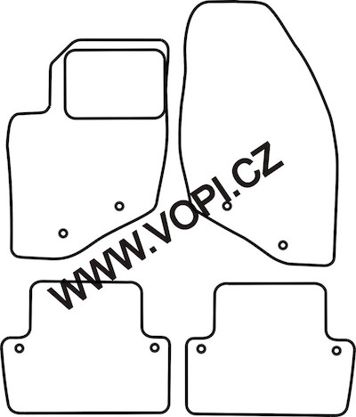 Přesné gumové koberce béžové / šedé Volvo V/S 70 2001 ->